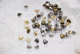 B304 Vintage Style Heart 6mm Shank Buttons Micro Mini Buttons Tiny Doll Buttons Doll Sewing Craft Supplies For 12" Dolls Like FR Blythe BJD