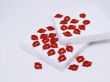 B333  Unique Red Lip Decorative Buttons Glue on Doll Sewing Craft Supplies For 12" Fashion Doll Blythe BJD Clothes Dress Making