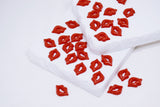 B333  Unique Red Lip Decorative Buttons Glue on Doll Sewing Craft Supplies For 12" Fashion Doll Blythe BJD Clothes Dress Making