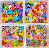 B334 Multi Colors 4/5/6/9.5mm Butterfly/Square/Round Plastic Micro Mini Buttons Cat Buttons Doll Clothes Sewing Craft Supplies