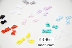 B342 Multi Colors Cute 5×11.5mm Mini Side Release Plastic Buckles Doll Sewing Supplies 4 Pairs