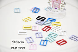 B343 Candy Colors 13×9.5mm Rectangle Mini Buckles Sewing Craft Doll Clothes Making Sewing Supply
