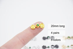 B345 Flower Bronze/Silver/Gold/Dark Gun Color 20mm Decorative Hook Buckle Mini Buckles Sewing Craft Doll Clothes Making Sewing Supply