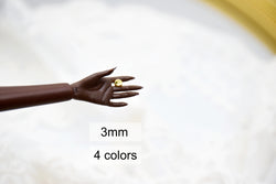 B346 Round Shape Metal Tiny 3mm Shank Buttons Micro Mini Tiny Buttons Doll Sewing Craft Supplies For 12" Dolls Like FR Blythe BJD
