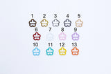B347 Colorful Flower Style 9.5×10mm Tiny Mini Buckles Doll Sewing Doll Craft Supply Doll Clothes Making