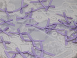 W037 Ribbed Ribbon Purple Handmade Bow Tie Decor Sewing Craft Doll Clothes Making Sewing Supply Accessories