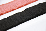 R025 Coral Red/Black/White 4CM long Chainette Fringe Trim Doll Sewing Craft Doll Clothes Making Sewing Supply