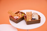 D072 Mini Bread Basket Food Miniature 1/12 Scale For Dollhouse Diorama Miniature Display