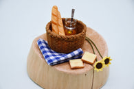 D075 Mini Bread Basket Food Miniature 1/12 Scale For Dollhouse Diorama Miniature Display