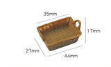 D076 Mini Woven Look Storage Basket Miniature 1/12 Scale For Dollhouse Diorama Miniature Display