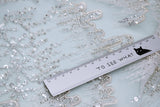 F063 Gorgeous Beads Sequin Lace Fabric 60×45cm Doll Sewing Craft Doll Clothes Making Sewing Supply