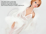 C003 Mesh Nightgown & Faux Fur Edge Robe – Handmade Doll Clothes for 12" Fashion Dolls Like Poppy Parker, Fashion Royalty, NuFace