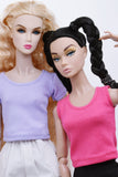 C007 Handmade Doll Clothes Slim Fit T-shirt Tank Top For 12" Dolls Like Fashion Royalty Nu face Poppy Parker Blythe Azone Momoko