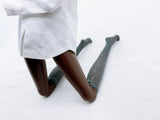 C008B Patterned Handmade Over The Calf  Mesh Fabric Doll Socks For Fashion Royalty Nu Face Dolls