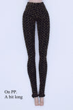 C013A Metallic Glimmer Gold/Black Handmade Doll Leggings For 12" Fashion Dolls Like Poppy Parker Fashion Royalty NF Doll