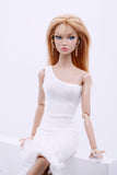 C014 Handmade One Piece Off The Shoulder Dress / Shrug Top Doll Clothes  For 12" Fashion Dolls Like Poppy Parker Fashion Royalty NF Doll