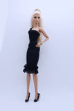 C014 Handmade One Piece Off The Shoulder Dress / Shrug Top Doll Clothes  For 12" Fashion Dolls Like Poppy Parker Fashion Royalty NF Doll