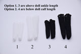 C023 Black/White Lace Handmade Doll Ankle Calf Socks For 12" Fashion Dolls Like Fashion Royalty Nu Face Poppy Parker