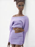 Handmade Tapered Doll Belt for 12 Inch Fashion Dolls, Adjustable Cotton Waist Belt