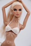 C028 Handmade Crochet Underwear Bikini Set Doll Clothes For 12" Fashion Dolls Like Fashion Royalty Poppy Parker