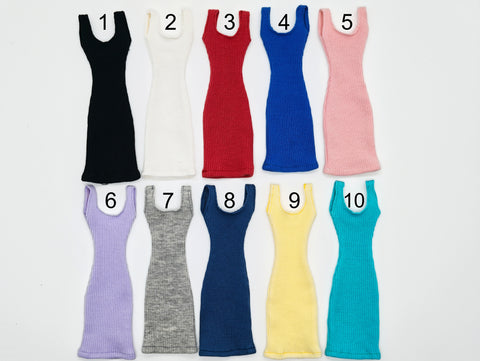 C040 Handmade Slim Fit Tank Dress Doll Clothes  For 12" Fashion Dolls Like Poppy Parker Fashion Royalty NF Doll