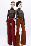 C041A Handmade Mesh Turtle Neck T-shirt  For 12" Dolls Like Fashion Royalty Nu face Poppy Parker Blythe Azone Momoko