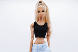 C044  Handmade Doll Yoga Sport Tank Top Crop Top For 12" Fashion Dolls Like Poppy Parker Fashion Royalty NF Doll