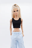 C044  Handmade Doll Yoga Sport Tank Top Crop Top For 12" Fashion Dolls Like Poppy Parker Fashion Royalty NF Doll
