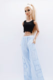 C044  Handmade Doll Yoga Sport Tank Top Crop Top For 12" Fashion Dolls Like Poppy Parker Fashion Royalty NF Doll