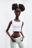 C044  Handmade Doll Yoga Sport Tank Top Crop Top For 12" Fashion Dolls Like Poppy Parker Fashion Royalty NF Doll