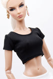 C045  Handmade Short Sleeve Yoga Sport Crop Top For 12" Fashion Dolls Like Poppy Parker Fashion Royalty NF Doll