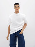 C052  Handmade Denim Straight Jeans Male Doll Pants For 12" Fashion Male Doll Figure FR Homme Fashion Royalty Nu Face