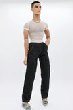 C052  Handmade Denim Straight Jeans Male Doll Pants For 12" Fashion Male Doll Figure FR Homme Fashion Royalty Nu Face
