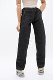 C052  Handmade Denim Straight Jeans Male Doll Pants For 12" Fashion Male Doll Figure FR Homme Fashion Royalty Nu Face