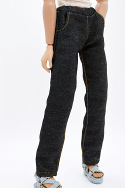 C052  Handmade Denim Straight Jeans Male Doll Pants For 12" Fashion Male Doll Figure FR Homme Fashion Royalty Nu Face