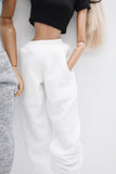C053  Handmade Black Sweatpants Male Doll Pants For 12" Fashion Male Doll Figure FR Homme Fashion Royalty Nu Face