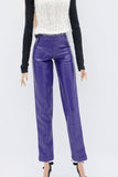 C058 Handmade Faux Leather PU Straight Pants Doll Clothes Doll Pants Bottom For 12" Fashion Dolls Like FR NF Poppy Parker