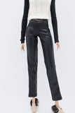 C058 Handmade Faux Leather PU Straight Pants Doll Clothes Doll Pants Bottom For 12" Fashion Dolls Like FR NF Poppy Parker