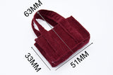 C059 Handmade Corduroy Doll Sized Handbag Tote Bag Doll Accessories For 12" Fashion Dolls Like Fashion Royalty Poppy Parker