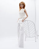 C062 Handmade Cotton Wide Leg Straight Pants  Doll Clothes Doll Short For 12" Fashion Dolls Poppy Parker
