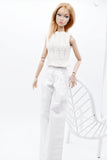 C062 Handmade Cotton Wide Leg Straight Pants  Doll Clothes Doll Short For 12" Fashion Dolls Poppy Parker