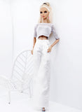C062 Handmade Cotton Wide Leg Straight Pants  Doll Clothes Doll Short For 12" Fashion Dolls Poppy Parker