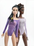 C063 Handmade Long Sleeve Mesh Fabric Doll Slim Fit Bodysuits For 12" Dolls Like Fashion Royalty Nu face Poppy Parker