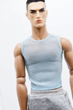 C066A Handmade Male Doll Round Neck Tank Top For 12" Fashion Male Doll Figure Like FR Homme Fashion Royalty Nu Face