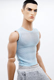 C066A Handmade Male Doll Round Neck Tank Top For 12" Fashion Male Doll Figure Like FR Homme Fashion Royalty Nu Face