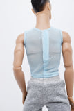 C066A Handmade Male Doll Round Neck Tank Top For 12" Fashion Male Doll Figure Like FR Homme Fashion Royalty Nu Face