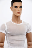 C066B Handmade Male Doll Round Neck Short Sleeve T-shirt For 12" Fashion Male Doll Figure Like FR Homme Fashion Royalty Nu Face