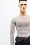 C066C Handmade Long Sleeve Male Doll Round Neck  T-shirt For 12" Fashion Male Doll Figure Like FR Homme Fashion Royalty Nu Face