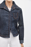 C067  Handmade Denim Overshirt Male Doll Top For 12" Fashion Male Doll Figure FR Homme Fashion Royalty Nu Face