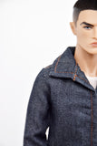 C067  Handmade Denim Overshirt Male Doll Top For 12" Fashion Male Doll Figure FR Homme Fashion Royalty Nu Face